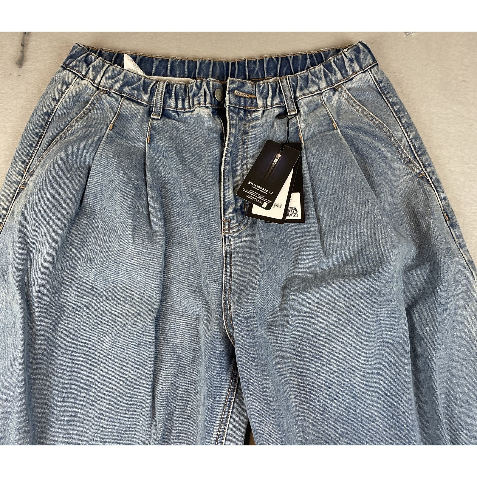 Musinsa Standard Balloon Wide Leg Womens Sz 36 Jeans Denim — image 4 of 8